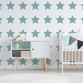 40x Blue Star Stickers - Baby Shower Decor Set Vinyl Wall Twinkle Decal - Art Nursery Label, Star Decals, Star Decoration, Nursery Sticker (11") by Decords