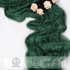 Emerald Green 20 Pack Cheesecloth Table Runner 10FT Boho Fabric Rustic Cheese Cloth Table Runner for Wedding 20 x 120 Inch Long Bridal Shower Baby Shower Gauze Sheer Birthday Party Table Decorations - Image 5