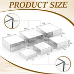 Geelin 6 Pack Acrylic Risers Hollow Bottom,Sliver,7 to 12 Inch,Square - Image 3