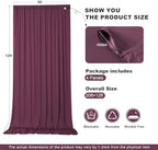 gogoparti 20ft x 12ft Burgundy Wrinkle-Free Backdrop Curtain for Wedding Parties, Thick Polyester 4 Panels 5x12ft for Wedding Birthday Baby Shower Halloween Photography Party Background - Image 6