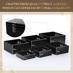 Geelin 6 Pcs Acrylic Risers Cube Stands, Black, 7 to 12 Inch, Square - Image 4