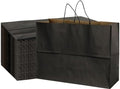 BLEWINDZ 70Pcs Large Black Paper Bags with Handles, 16x6x12 Inches Paper Shopping Bags for Small Business, Large Kraft Gift Bag Bulk for Grocery Mechandise Retail by BLEWINDS