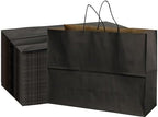 BLEWINDZ 70Pcs Large Black Paper Bags with Handles, 16x6x12 Inches Paper Shopping Bags for Small Business, Large Kraft Gift Bag Bulk for Grocery Mechandise Retail by BLEWINDS