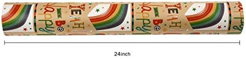 RUSPEPA Kraft Wrapping Paper Roll - Birthday Theme Design Great for Birthday, Party, Baby Shower Wrap - 24Inch X 100Feet - Image 6