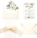 DORIS HOME 25PCS Fill-in Invitations Cards, Cream Flower by DorisHome