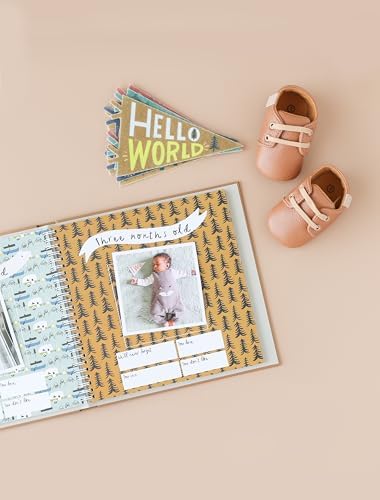 Lucy Darling Little Camper Baby Memory Book – First Year Journal, 5-Year Milestone Scrapbook & Photo Album – Rustic, Woodland Adventure Keepsake for Baby Boy or Girl – Ideal Gift - Image 6