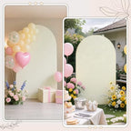 Ledido 6FT 7.2FT 2Set Ivory Arch Backdrop Cover Party Decoration - Image 5