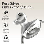 Duck 925 Sterling Silver Teether Rattle Ring - Image 4