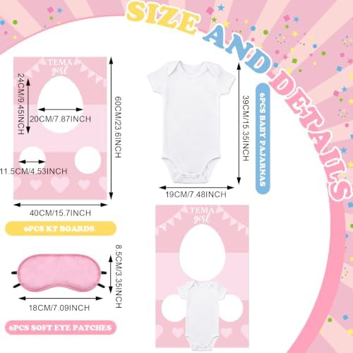 Shyyween 6 Sets Baby Shower Game Feed the Baby Blue Pink Gender Reveal Game - Image 2