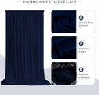 30ft x 10ft Navy Blue Backdrop Curtains, Wrinkle-Free Fabric Photo Background for Graduation Ceremony Corporate Events Wedding Black Tie Photography Studio Display Decorations - Image 4