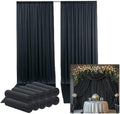 50ftx14FT Wrinkle Free Black Backdrop Curtain for Wedding Parties by LeegleriTableSkirt