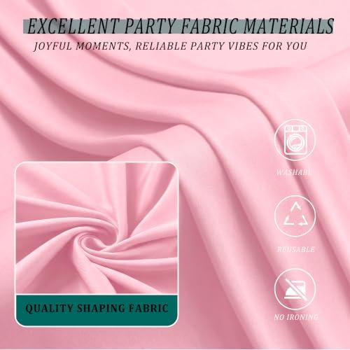 MEETSKY Pink Backdrop Curtains,Birthday Backdrop Drapes,5ft x 8ft,2 Panels - Image 6