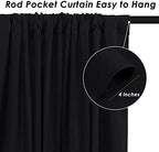 Black Backdrop Curtains 20ftx10ft Halloween Polyester Photo Drapes - Image 5