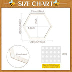 Gerrii 36 Pcs Honeycomb Decorations Hexagon Wood Hive Decor, 8.2 Inch - Image 2