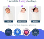 HALO 100% Cotton Sleepsack Swaddle, 3-Way Adjustable Wearable Blanket, TOG 1.5, Cream, Small, 3-6 Months - Image 3
