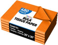 Party Solids Orange Tissue Paper for Gift Bags 20" X 30" 480 Sheets by Crown+Display