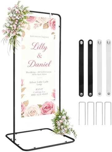 Wedding Welcome Sign Easel Metal Poster Holder Vendor Display Stand by IKULE