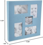 Pioneer Collage Frame Embossed "Baby" Sewn Leatherette Cover Photo Album, 4"x6", 240 Photos, Baby Blue - Image 4