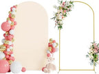 Wokceer 7.2FT Arch Backdrop Stand and Cover Set,Arch Stand with Beige Cover by Wokceer