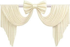 Beige Large Bows Backdrop Giant Bows Birthday Party Decorations Large Giant Bow Decor, Cream Giant Satin Bow Decoration for Wedding Baby Shower Birthday Photo Booth 47"x24" by HBBMAGIC