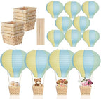 Meooeck 8 Sets Blue Yellow Green Hot Air Balloon Table Centerpieces Decor by Meooeck