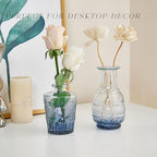 Glass Bud Vase Set of 20, Small Flower Vases, Glass Vases for Centerpieces, Vintage Home Table Decorations Bud Vases (20 Pcs, Blue) - Image 6