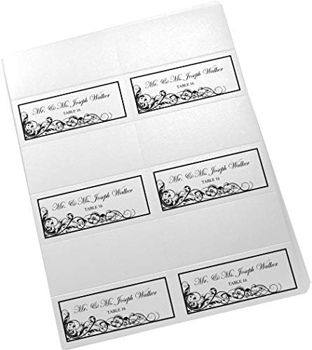 Scribble Vintage Swirl Printable Place Cards, Black, Set of 150 (25 Sheets) - Image 4