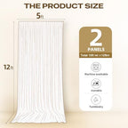 10ftx12ft Purple Backdrop Curtains for Wedding Parties, Wrinkle Free Polyester Photo Backdrop Drapes 2 Panels 12 ft Long Back Drop Cloth for Girl's Birthday Party Photography Background - Image 7