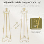60” H Gold Easel Stand for Sign Large Adjustable Metal - Image 5