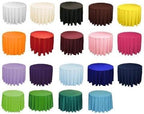 Polyester Round Tablecloth 120" Ideal for 60 inch round table (Beige) - Image 2