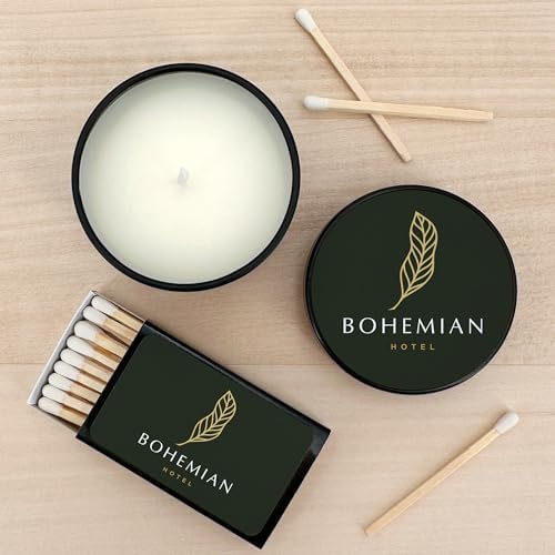 Custom Candles, Personalized Candles - 10 Quantity - $2.95 Each - Bulk Candles Promotional Product/Bulk with Your Logo/Customized (Set of 10) (Black Tin), 9512000-CORP - Image 2