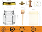 Adabocute Honey Pot, Mini Honey Jars w/Dippers, Glass Jars 1.5oz 60 Pack - Image 4