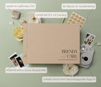 Personalized Luxe Photo Guest Book (Design 4) – 11.5 x 8.5" Minimal Aesthetics, Screw Bound with Custom Oatmeal Hardcover & Photo + Lined or Blank Pages - Wedding, Baby Shower, Anniversary - Image 2