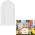White Ripples Dinosaur Arch Backdrop Fabric Cover Kids Wild Jungle Birthday Party Decorations Arches Stand Covers for Festa Dino Baby Shower Balloon Parties Decor Props 4x7FT - Image 3