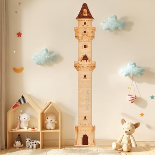 Personalized Name Wood Kids Growth Chart, Child Wall Height Chart - Image 2