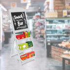 MyGift Vintage White Wood Chalkboard Easel with 3 Tier Display Shelves - Image 5