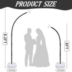 AerWo Black Balloon Arch Kit, 8.2ft & 6ft Half Balloon Arch Stand with Base - Image 3