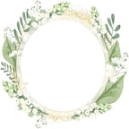 Personalized Business Logo Stickers - Ideal for Weddings, Birthdays, Favors & More. Waterproof, Fade & Heat Resistant. Pack of 100. (Wreath 24, 4 Inch) by clylife