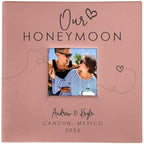 Personalized Honeymoon Photo Album Small Leatherette 4x6 Holds 100 Photos Travel Memory Book by GiftsForYouNow