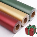 NESCCI Matte Wrapping Paper,Christmas Wrapping Paper-3 Roll by NESCCI