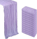 12 Pack 23 x 120 Inch Lilac Purple Table Runner 10Ft Cheesecloth by Heneger