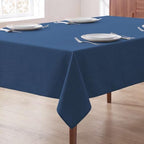 H.VERSAILTEX Linen Textured Table Cloths 54 x 108 Inch Premium Solid Tablecloth Spill-Proof Waterproof Table Cover for Dining Buffet Feature Extra Soft and Thick Fabric Wrinkle Free, Ink Blue by HVERSAILTEX