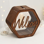 Card Box for Wedding - Personalized Card Box for Reception Rustic Wedding Decorations Memory Keepsake Box - Gift Holder for Bridal Baby Shower Decorative - Image 4