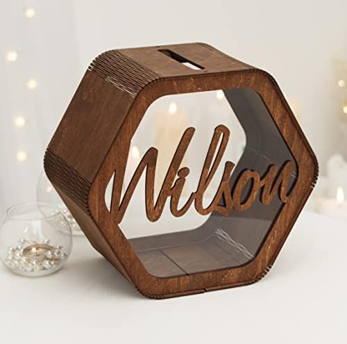 Card Box for Wedding - Personalized Card Box for Reception Rustic Wedding Decorations Memory Keepsake Box - Gift Holder for Bridal Baby Shower Decorative - Image 4