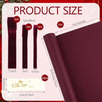 Burgundy Christmas Kraft Wrapping Paper 45 ft Velvet Ribbon 12 Gift Tags - Image 2