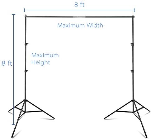 EMART 8x8 FT Backdrop Stand Adjustable Back Drop Stand for Party Wedding - Image 2