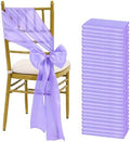fani Lavender Satin Chair Straps Bows,60 PCS 7x108 Inch,Chair Sash by fani