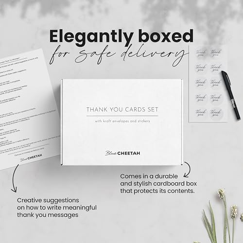 100 Pack Thank You Cards with Envelopes 100 Pack - 4x6 Thank You Cards with Envelopes for Baby Shower, Weddings, Birthdays, Graduations and Small Business with 120 Stickers & Free Pen (White & Black) - Image 4