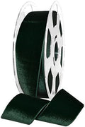 Morex Ribbon Nylvalour Velvet Ribbon, Nylon, 1 1/2 inches by 11 Yards, Hunter Green, Item 01240/10-621, 1-1/2" by 11 yd, by MorexRibbon