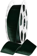 Morex Ribbon Nylvalour Velvet Ribbon, Nylon, 1 1/2 inches by 11 Yards, Hunter Green, Item 01240/10-621, 1-1/2" by 11 yd, by MorexRibbon